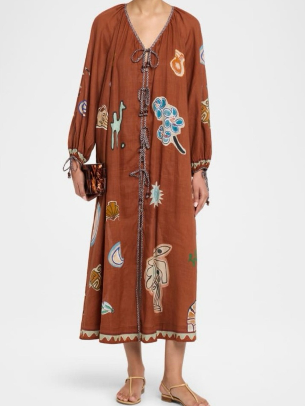 ALEMAIS Laurence Tie-Front Shirtdress| NWOT | Artist Collaboration | Retail $650